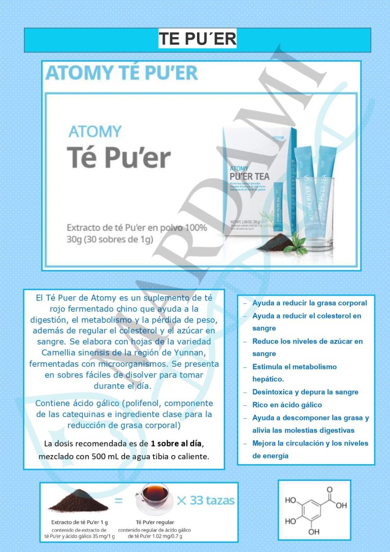 ANTIOXIDANTE. Te rojo. ÁCIDO GALICO, polifenoles. perdida de peso.
