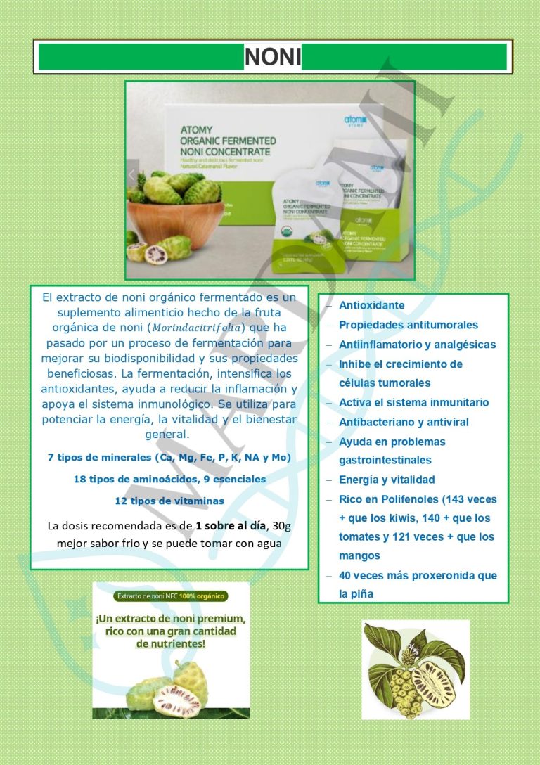 ANTIOXIDANTE. Noni. Minerales, Vitaminas, Aminoácidos esenciales.