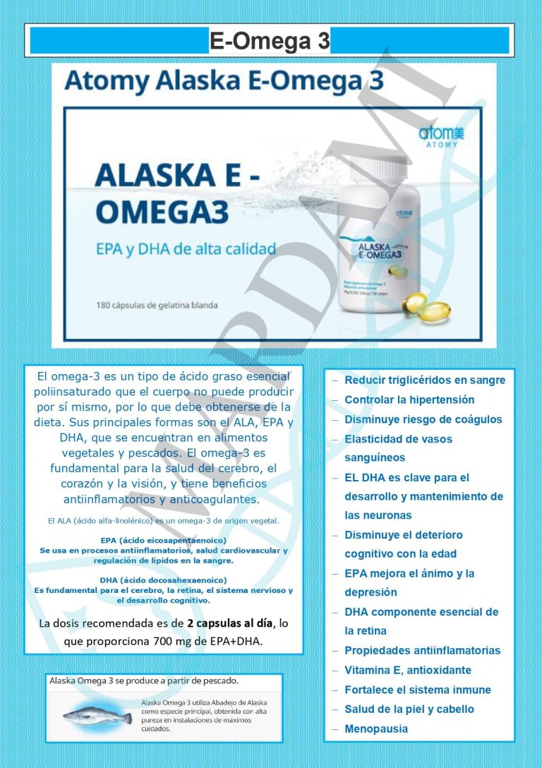 OMEGA-3, vitaminas, VITAMINA E. Ácido graso insaturado omega-3